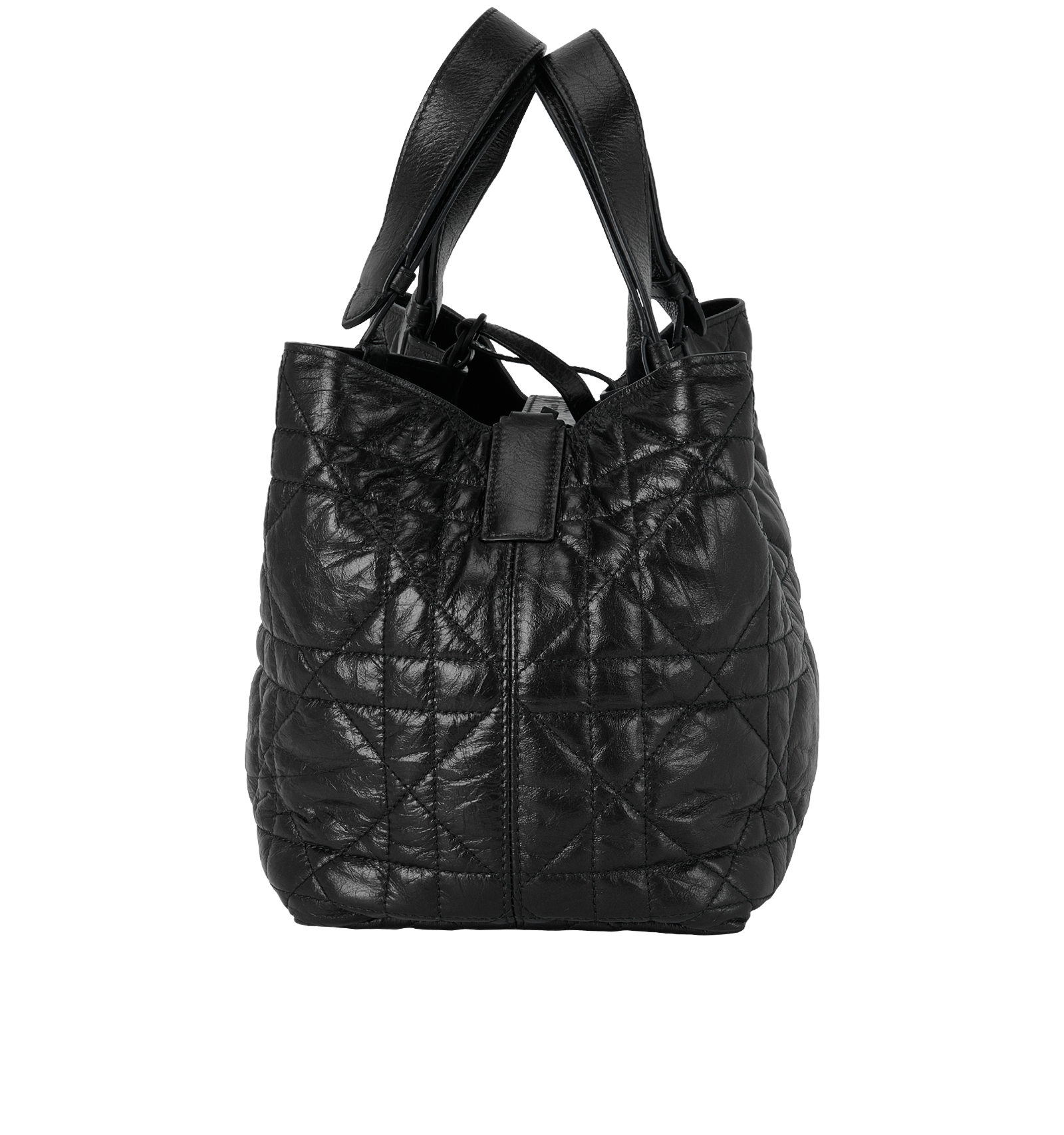 Toujours Medium Tote, &pound;1,800, Handbags, Black, Leather, Side view